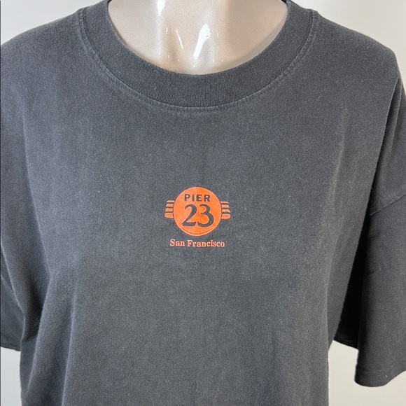 Vintage Pier 23 Strip Club San Francisco Reprint Black Graphic T-Shirt - Picture 5 of 8